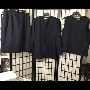 VTG Anna Carole 3 Pcs Women Suit In Black